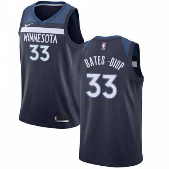 Women's Nike Minnesota Timberwolves 33 Keita Bates-Diop Swingman Navy Blue NBA Jersey - Icon Edition