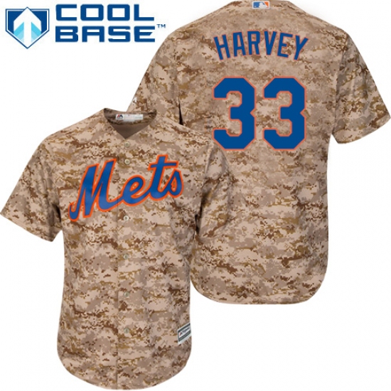 Women's Majestic New York Mets 33 Matt Harvey Authentic Camo Alternate Cool Base MLB Jersey