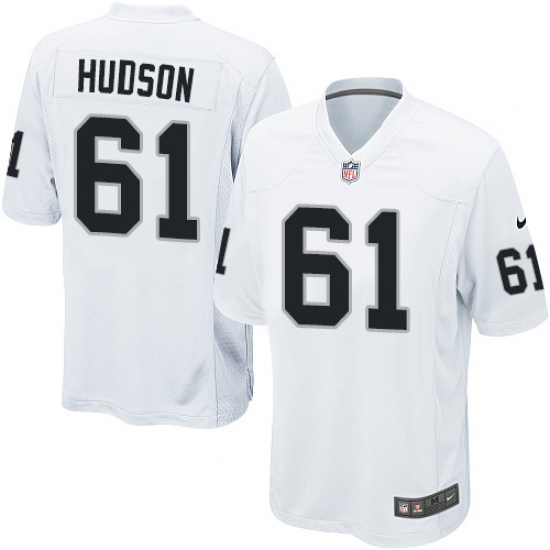 Men's Nike Oakland Raiders 61 Rodney Hudson Game White NFL Jersey