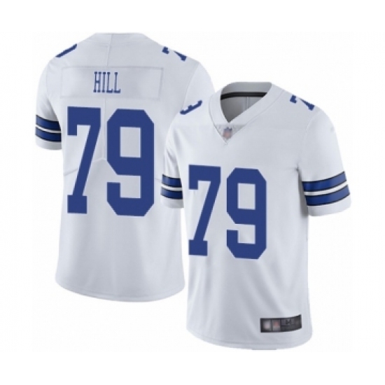 Men's Dallas Cowboys 79 Trysten Hill White Vapor Untouchable Limited Player Football Jersey