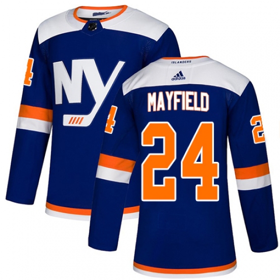 Men's Adidas New York Islanders 24 Scott Mayfield Premier Blue Alternate NHL Jersey