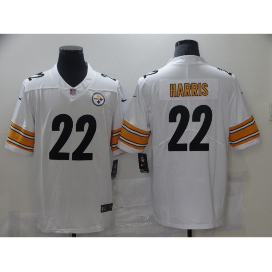 Men's Pittsburgh Steelers 22 Najee Harris Nike White 2021 Draft First Round Pick Limited Jersey