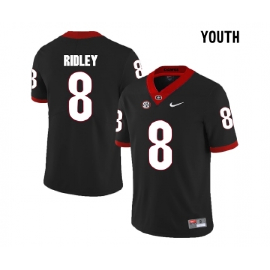 Georgia Bulldogs 8 Riley Ridley Black Youth College Football Jersey