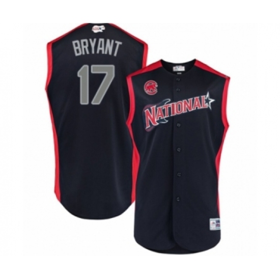 Youth Chicago Cubs 17 Kris Bryant Authentic Navy Blue National League 2019 Baseball All-Star Jersey