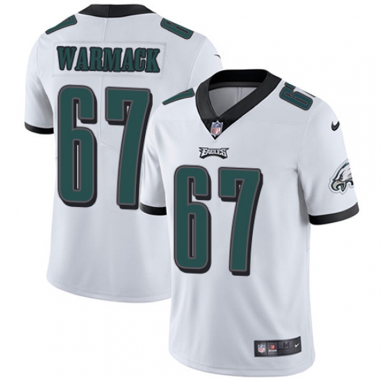 Men's Nike Philadelphia Eagles 67 Chance Warmack White Vapor Untouchable Limited Player NFL Jersey