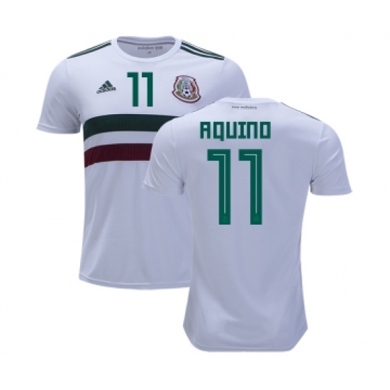 Mexico 11 Aquino Away Kid Soccer Country Jersey