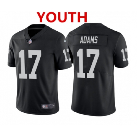 Youth Las Vegas Raiders 17 Davante Adams Black Vapor Limited Stitched Jersey