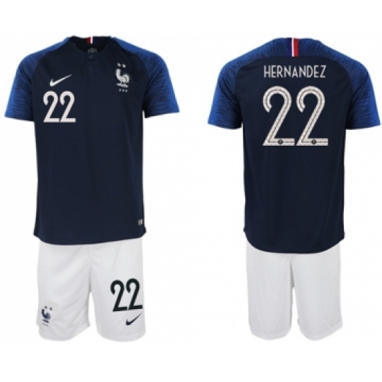 France 22 Hernandez Home Soccer Country Jersey