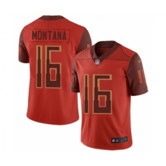 Youth San Francisco 49ers 16 Joe Montana Limited Red City Edition Football Jersey