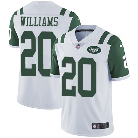 Youth Nike New York Jets 20 Marcus Williams White Vapor Untouchable Limited Player NFL Jersey