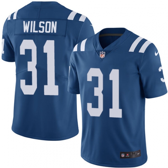 Men's Nike Indianapolis Colts 31 Quincy Wilson Royal Blue Team Color Vapor Untouchable Limited Player NFL Jersey