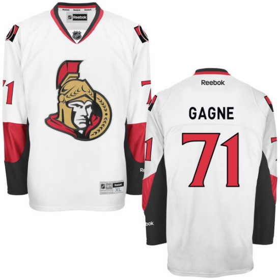 Youth Reebok Ottawa Senators 71 Gabriel Gagne Authentic White Away NHL Jersey