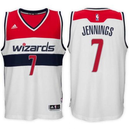 adidas Washington Wizards 7 Brandon Jennings White Swingman Home Jersey