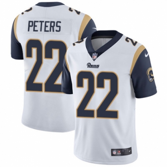 Youth Nike Los Angeles Rams 22 Marcus Peters White Vapor Untouchable Limited Player NFL Jersey