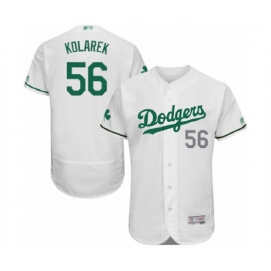 Men's Los Angeles Dodgers 56 Adam Kolarek White Celtic Flexbase Authentic Collection Baseball Player Jersey