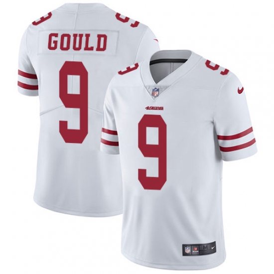 Men's Nike San Francisco 49ers 9 Robbie Gould White Vapor Untouchable Limited Player NFL Jersey