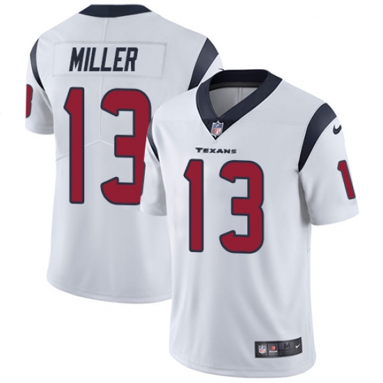 Men's Nike Houston Texans 13 Braxton Miller Limited White Vapor Untouchable NFL Jersey