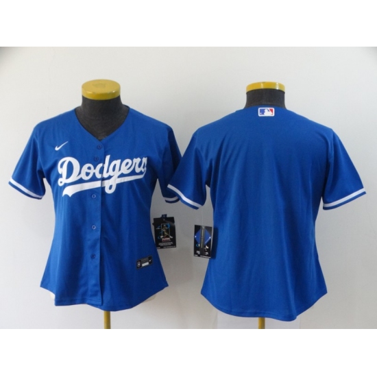 Women's Nike Los Angeles Dodgers Blank Royal Alternate Stitched Baseball Jersey