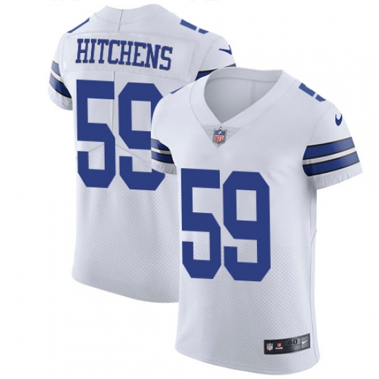 Men's Nike Dallas Cowboys 59 Anthony Hitchens Elite White NFL Jersey
