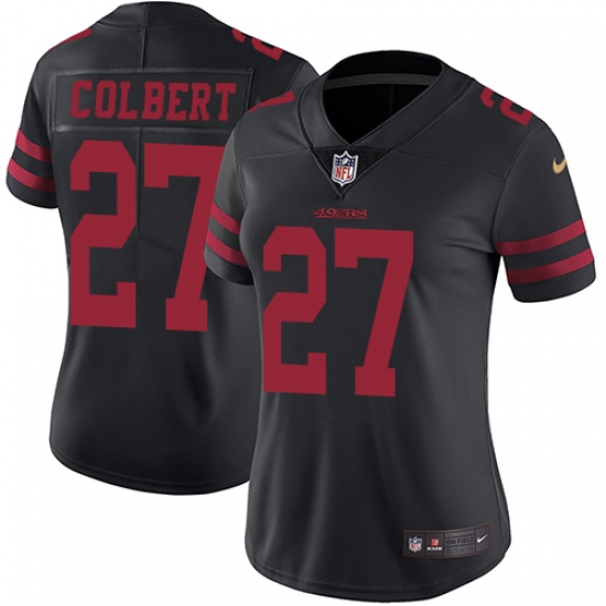 Women Nike San Francisco 49ers 27 Adrian Colbert Black Vapor Untouchable Limited Player NFL Jersey