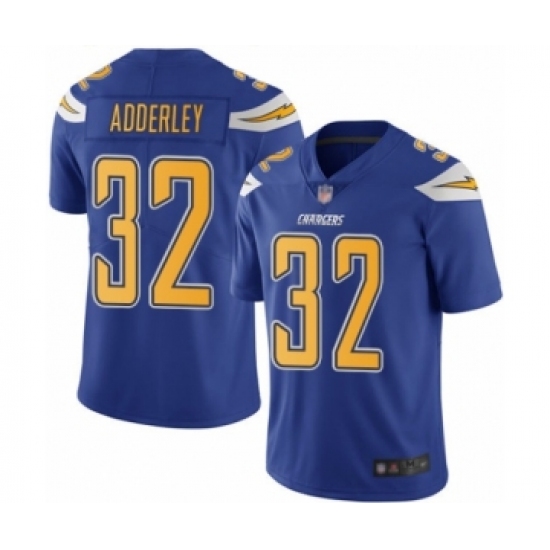 Men's Los Angeles Chargers 32 Nasir Adderley Limited Electric Blue Rush Vapor Untouchable Football Jersey