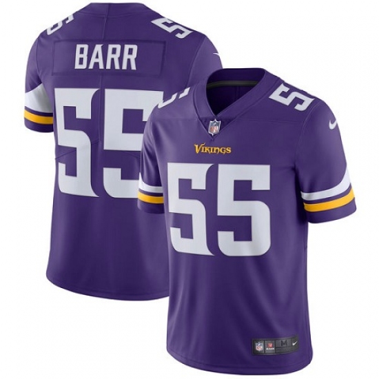 Men's Nike Minnesota Vikings 55 Anthony Barr Purple Team Color Vapor Untouchable Limited Player NFL Jersey