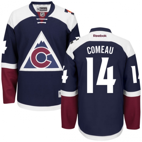 Youth Reebok Colorado Avalanche 14 Blake Comeau Authentic Blue Third NHL Jersey
