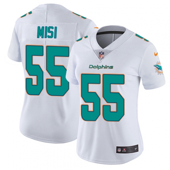 Women's Nike Miami Dolphins 55 Koa Misi White Vapor Untouchable Limited Player NFL Jersey
