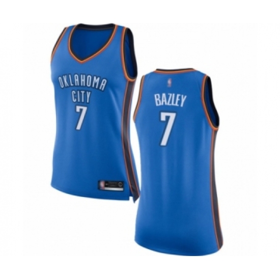 Women's Oklahoma City Thunder 7 Darius Bazley Swingman Royal Blue Basketball Jersey - Icon Edition