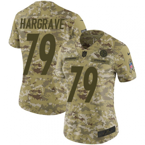 Women's Nike Pittsburgh Steelers 79 Javon Hargrave Limited Camo 2018 Salute to Service NFL Jersey