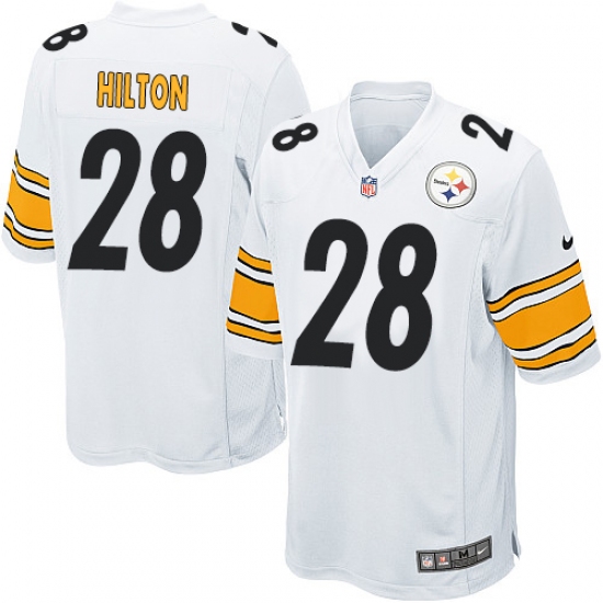 Men's Nike Pittsburgh Steelers 28 Mike Hilton Game White NFL Jersey