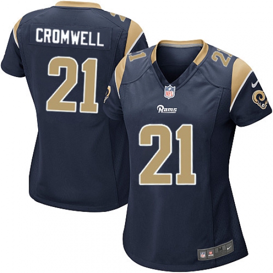 Women's Nike Los Angeles Rams 21 Nolan Cromwell Game Navy Blue Team Color NFL Jersey