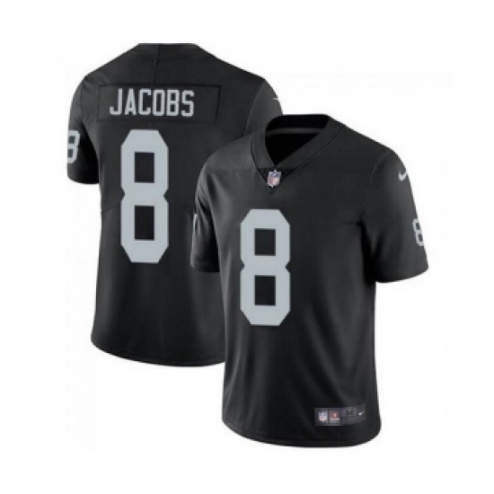 Men's Las Vegas Raiders 8 Josh Jacobs Black Vapor Limited Stitched Jersey