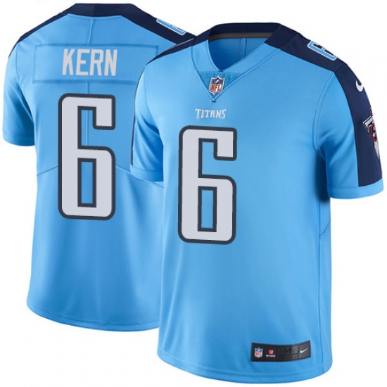 Men's Nike Tennessee Titans 6 Brett Kern Light Blue Team Color Vapor Untouchable Limited Player NFL Jersey