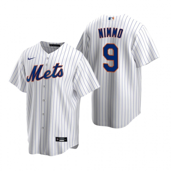 Men's Nike New York Mets 9 Brandon Nimmo White 2020 Home Stitched Baseball Jersey