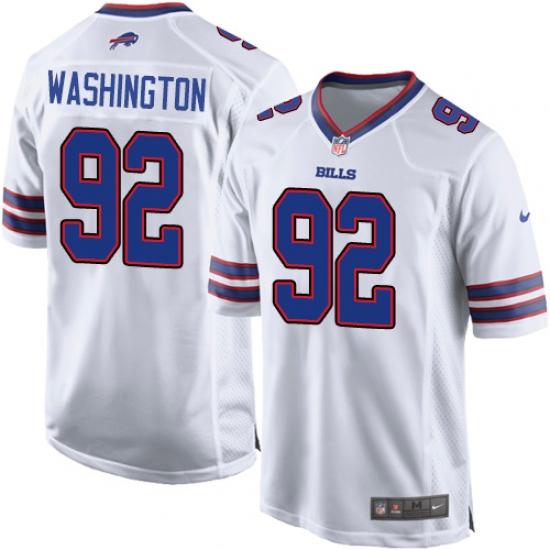 Men's Nike Buffalo Bills 92 Adolphus Washington Game White NFL Jersey