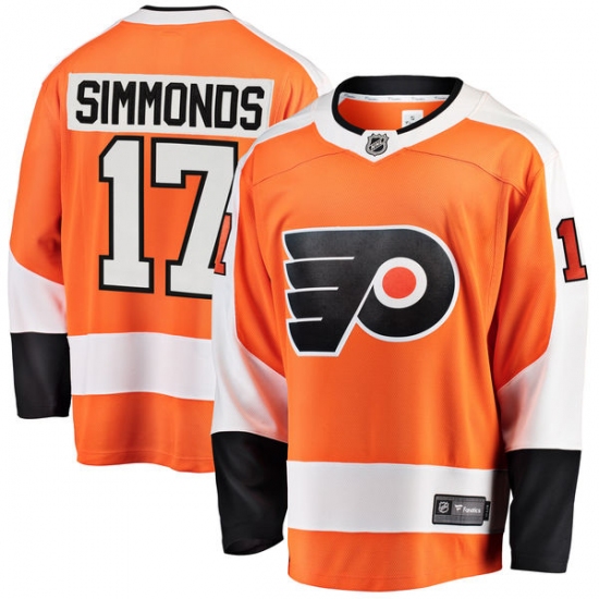 Youth Philadelphia Flyers 17 Wayne Simmonds Fanatics Branded Orange Home Breakaway NHL Jersey