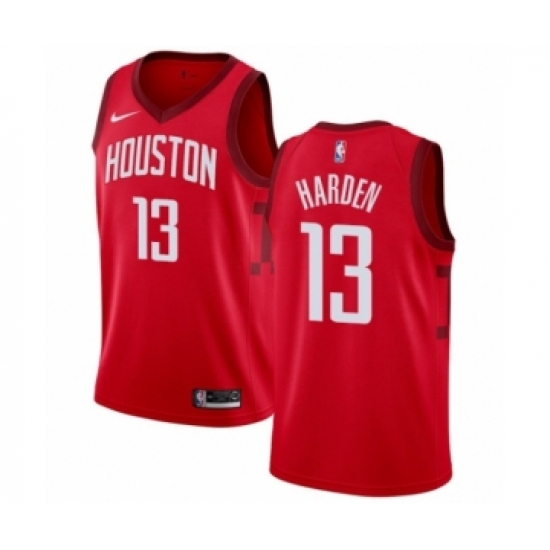 Men's Nike Houston Rockets 13 James Harden Red Swingman Jersey - Earned Edition