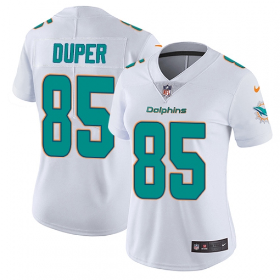Women's Nike Miami Dolphins 85 Mark Duper Elite White NFL Jersey