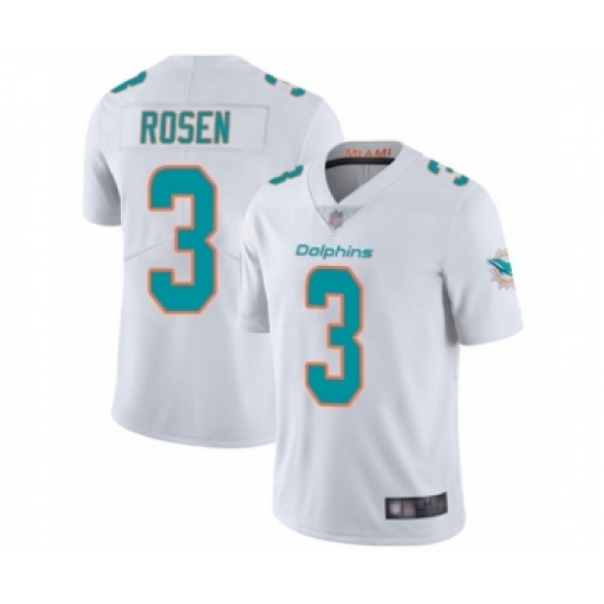 Men's Miami Dolphins 3 Josh Rosen White Vapor Untouchable Limited Player Football Jersey