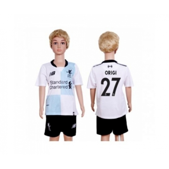 Liverpool 27 Origi Away Kid Soccer Club Jersey