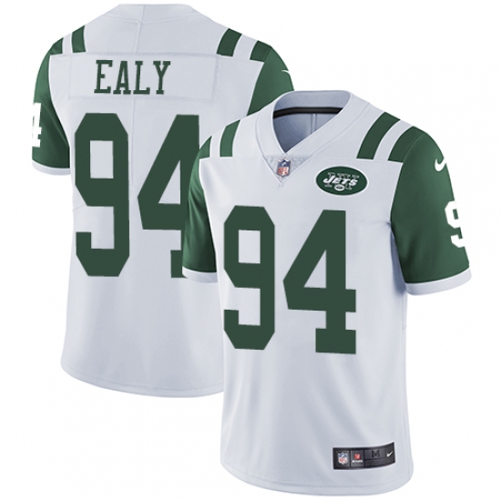 Men's Nike New York Jets 94 Kony Ealy White Vapor Untouchable Limited Player NFL Jersey