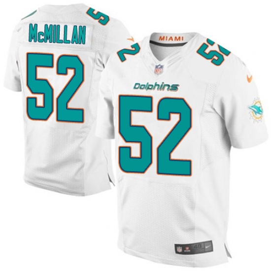 Men's Nike Miami Dolphins 52 Raekwon McMillan Elite White NFL Jersey