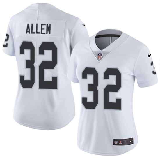 Women's Nike Oakland Raiders 32 Marcus Allen White Vapor Untouchable Limited Player NFL Jersey