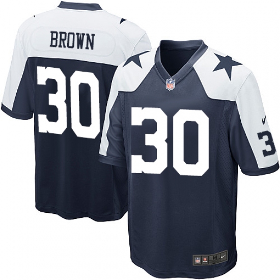 Men's Nike Dallas Cowboys 30 Anthony Brown Game Navy Blue Throwback Alternate NFL Jersey