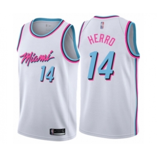 Women's Miami Heat 14 Tyler Herro Swingman White Basketball Jersey - City Edition