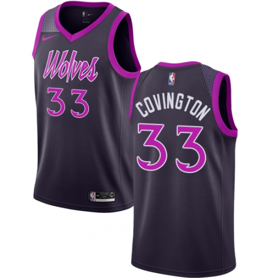 Men's Nike Minnesota Timberwolves 33 Robert Covington Swingman Purple NBA Jersey - City Edition