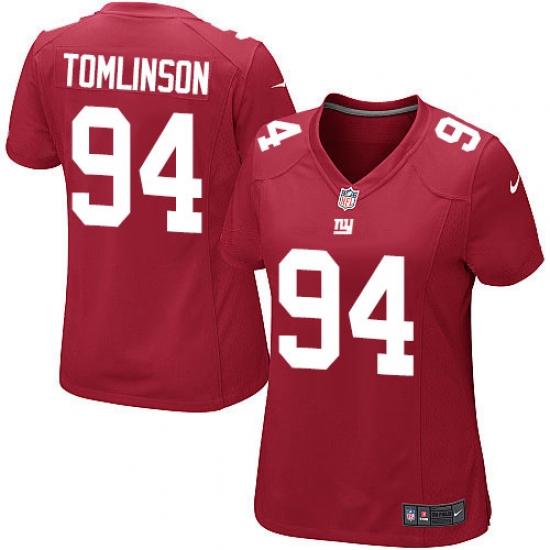 Women's Nike New York Giants 94 Dalvin Tomlinson Game Red Alternate NFL Jersey