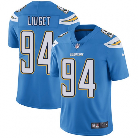 Youth Nike Los Angeles Chargers 94 Corey Liuget Elite Electric Blue Alternate NFL Jersey