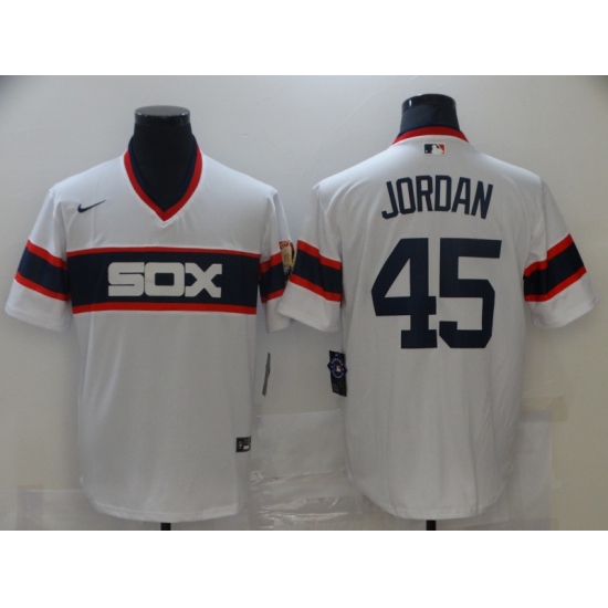 Men's Nike Chicago White Sox 45 Michael Jordan White Alternate Flex Base Authentic Collection Jersey